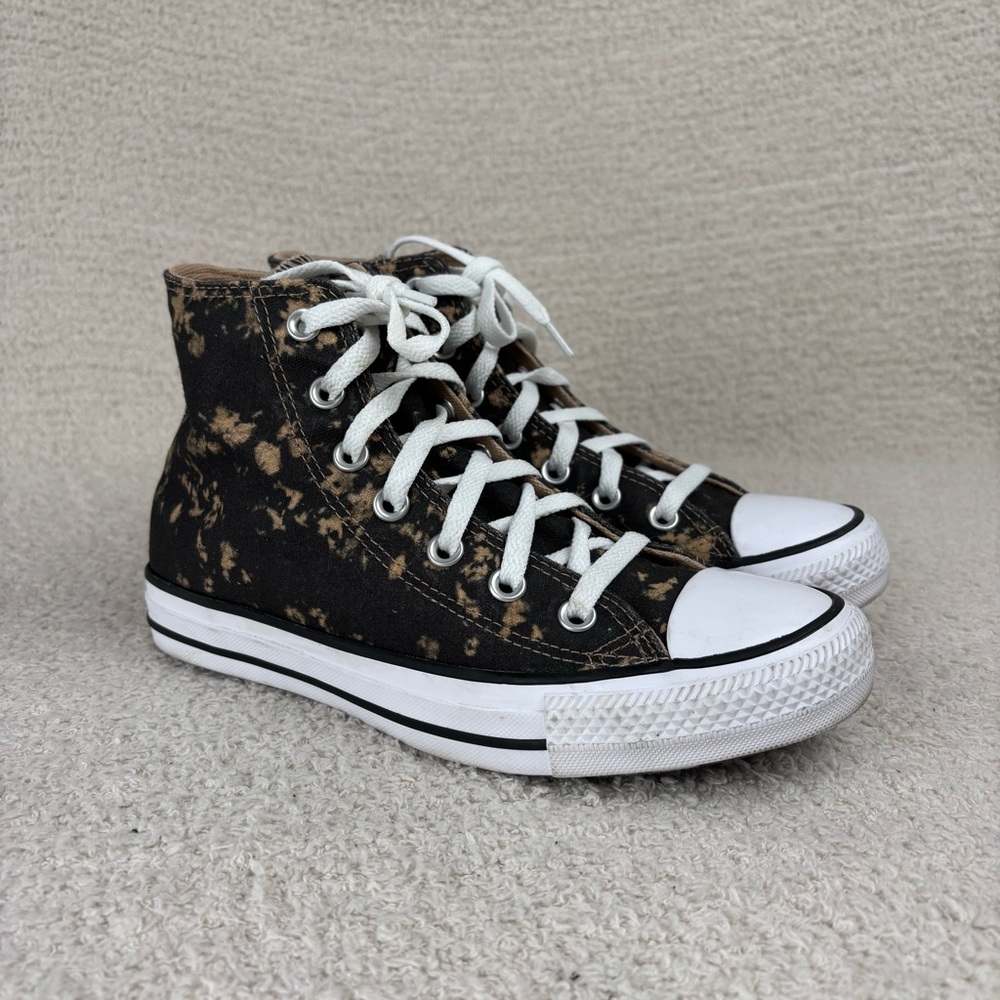 Converse Shoes Unisex M 5.5 W 7.5 Chuck Taylor All Star Hi Black &‎ Hemp Dip Dye
